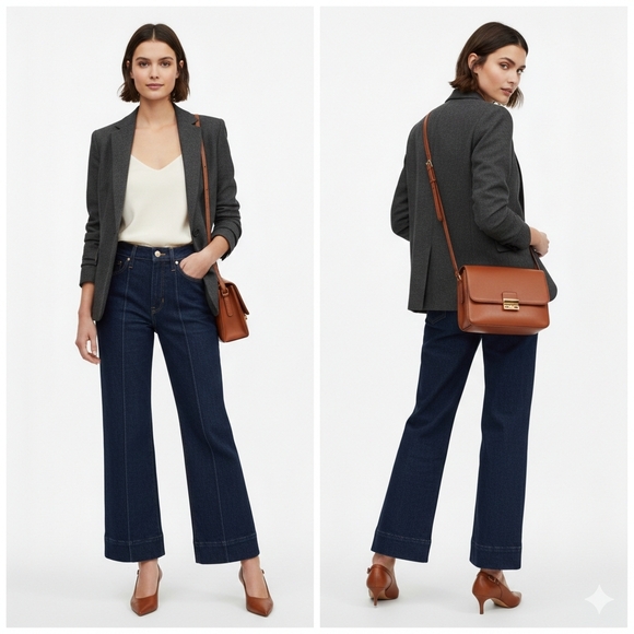 J. Crew High-Rise Wide-Leg Trouser Jeans Size 26 - Picture 3 of 9